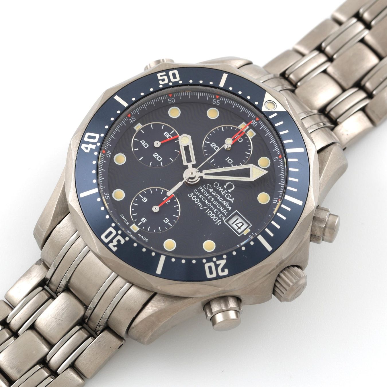 Omega Orologi: Omega Seamaster Diver Chronograph Titanium 2298.80 Full Set – Usato da Morges venduto da 24time 5