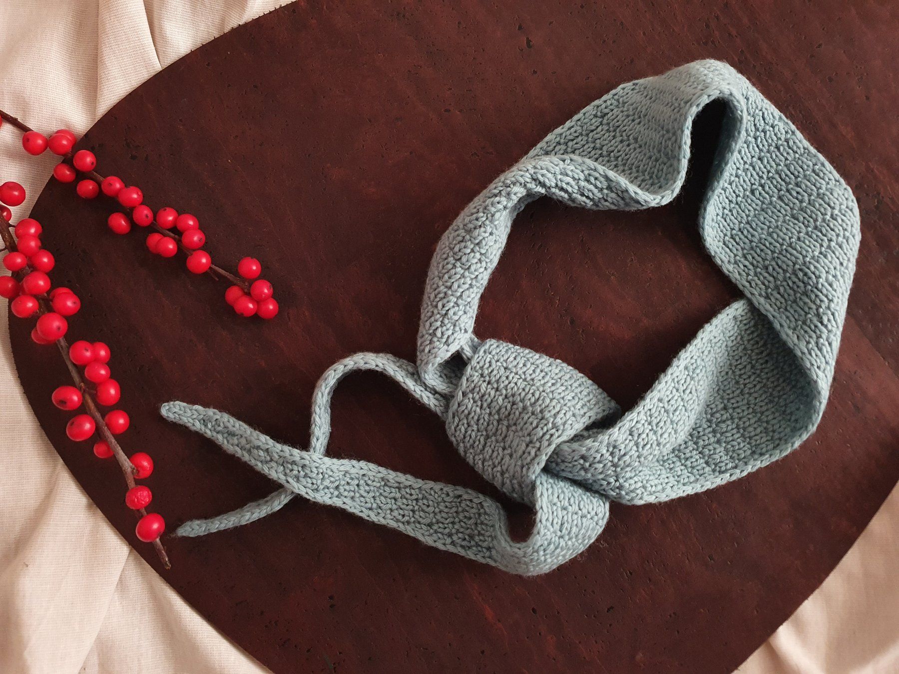 Foulard & Sciarpe: Mini scarf, Strickschal, Handgestrickt, Unikat, Geschenk – Nuovo e nell'imballaggio originale da Neunkirch venduto da Sandramay 1