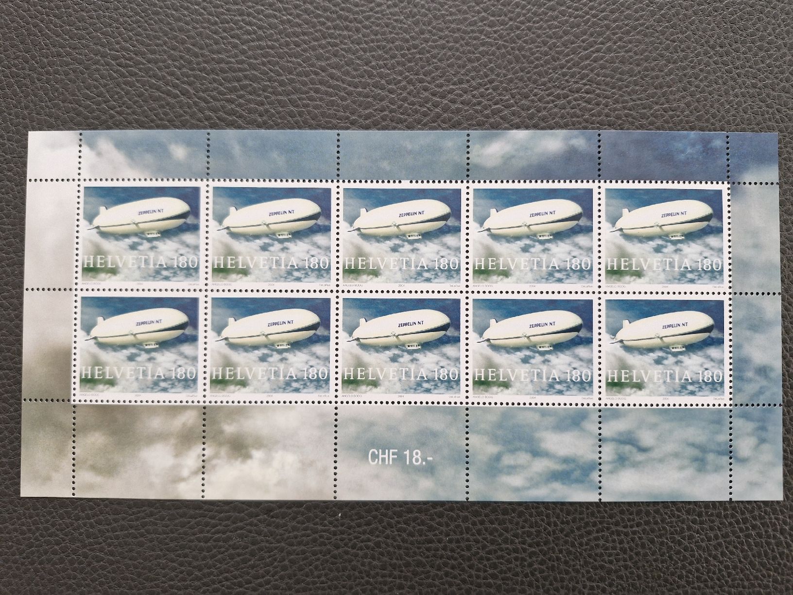 Alle Briefmarken: Zeppelin NT, Briefmarkenbogen 2004 , postfrisch! Top! – Neu (gemäss Beschreibung) aus Frauenfeld von Kasico