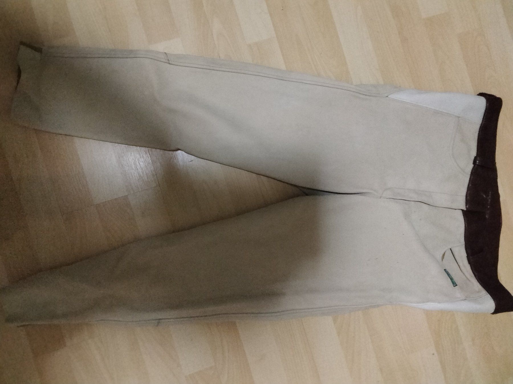 Pantaloni: Lederreithose weiss braun ca Gr 50 – Usato da Wikon venduto da tobit777