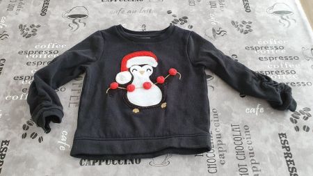 Süsses Pinguin Pullover - Gr. 98
