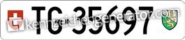 Kontrollschild TG 35697