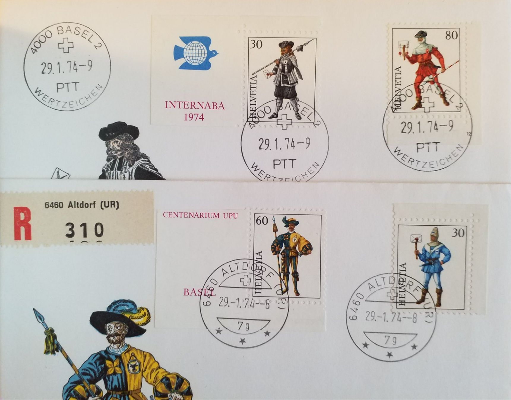 Tutti i francobolli: B59) FDC aus INTERNABA Block, Einzeln Kt. 100 – Usato da Baden venduto da Eggi
