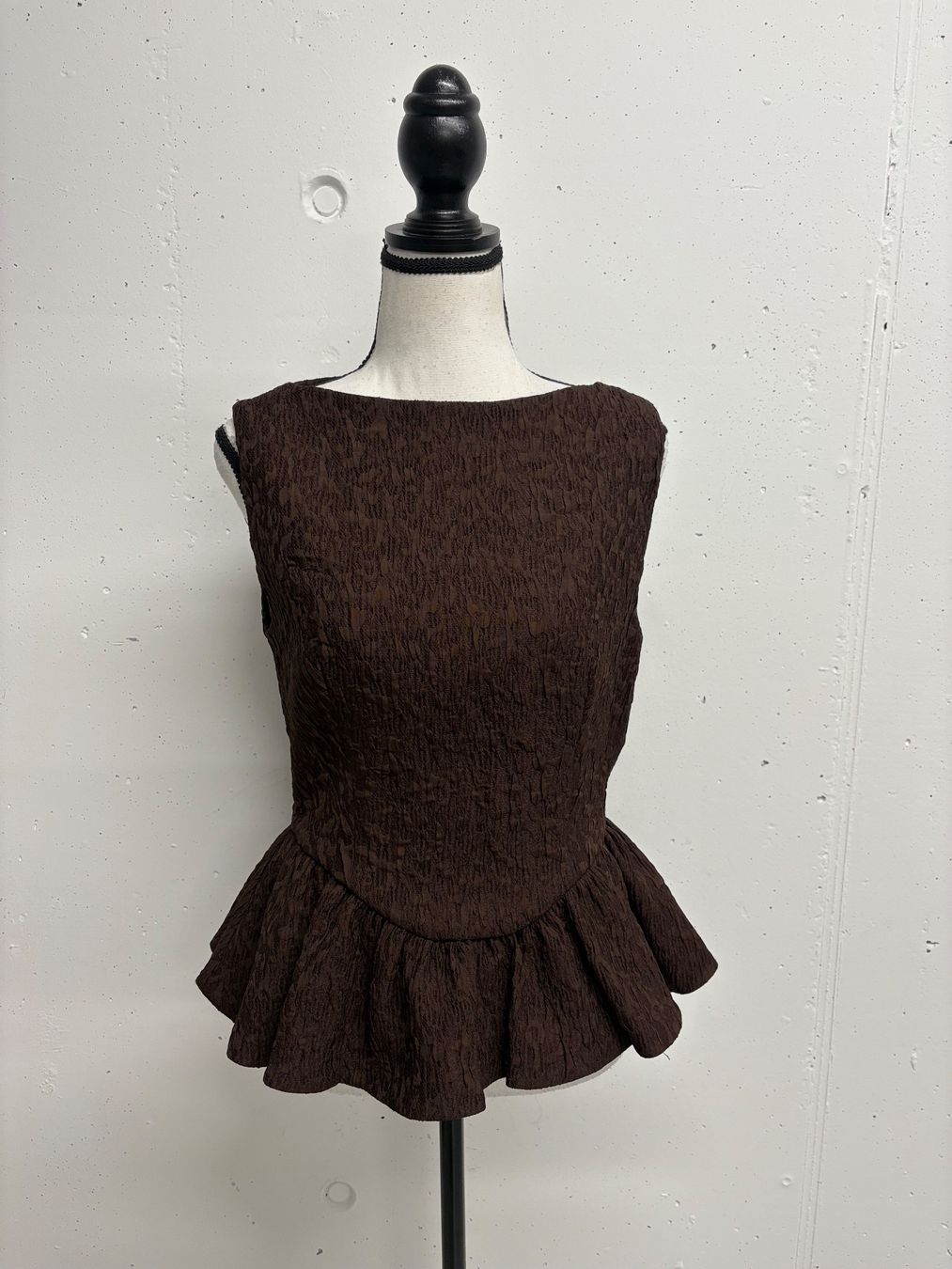 Zara Tops: Zara braunes Top mit Schösschen Gr. M – Neu (gemäss Beschreibung) aus Regensdorf von secondchancefashion