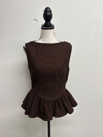 Zara braunes Top mit Schösschen Gr. M