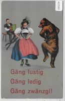 Bären-Karte - Gäng lustig Gäng ledig Gäng zwänzig - Litho