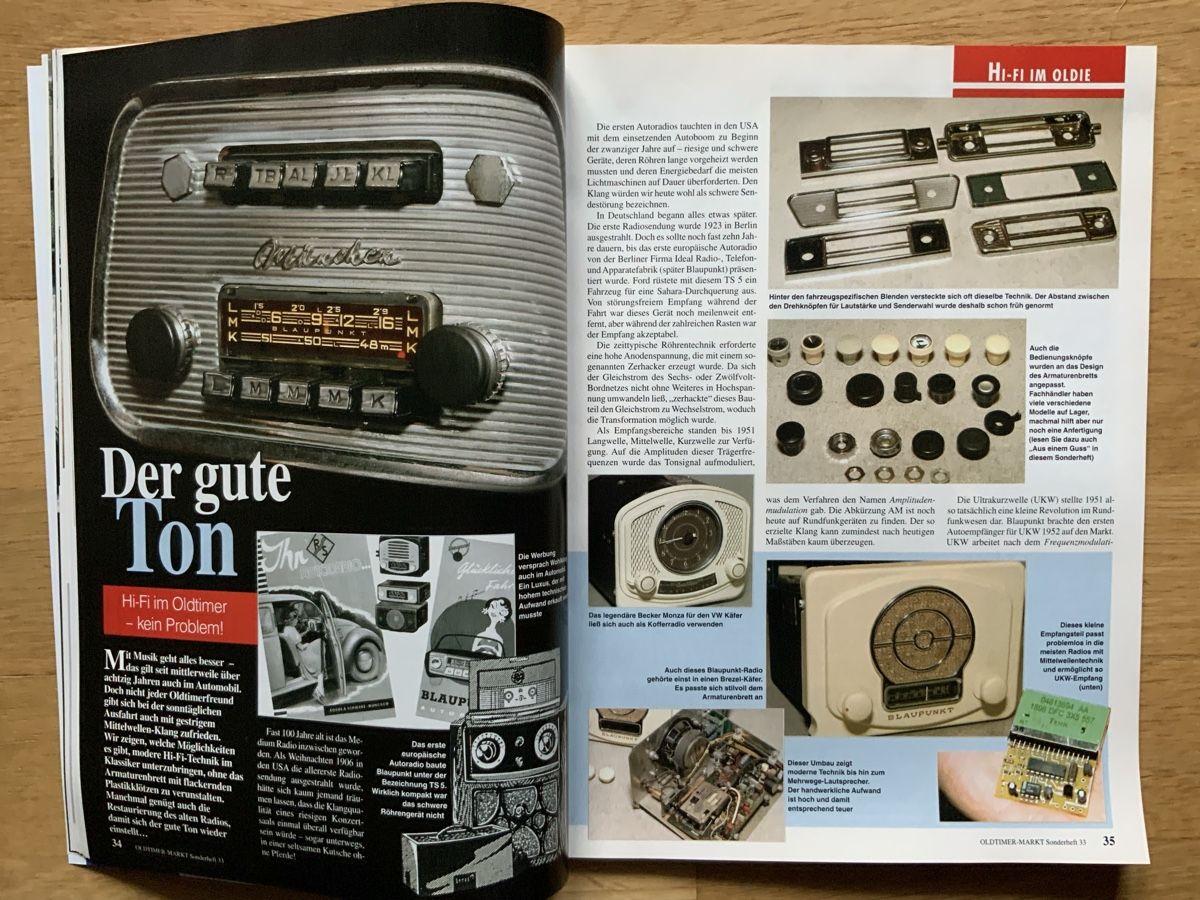 Automobili: Oldtimer Markt Sonderheft Instrumente / Radio / Sitze – Nuovo (secondo la descrizione) da Frauenfeld venduto da CSM71 5