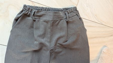 Weite Hose in grau aus Italien