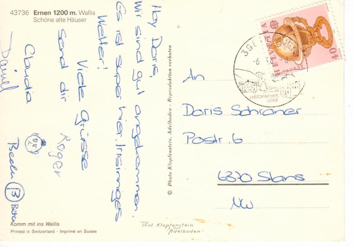 Cartoline postali: Ernen Wallis – Usato da Wolhusen venduto da Curver9 1