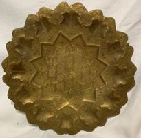 Orientalischer Alte Tunesische Messing Schale / Wandteller