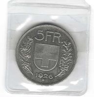 Fr. 5.-/1926vz+;ja fast unz./Ag 25g/0,900=22,5gf/Katp.=390.-