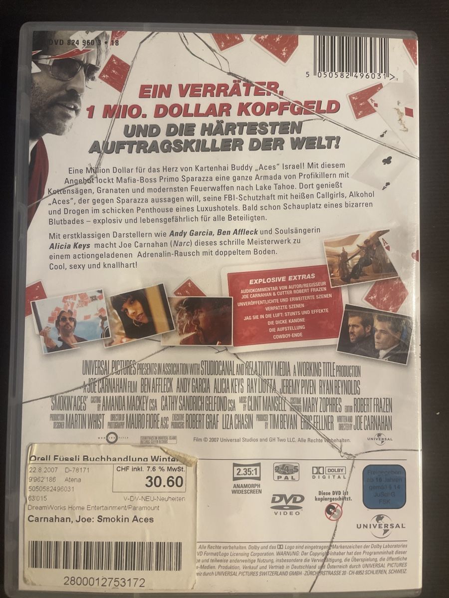 Tutti i DVDs: Smokin‘Aces, mit Ben Affleck – Usato da Winterthur venduto da machmaschine 1