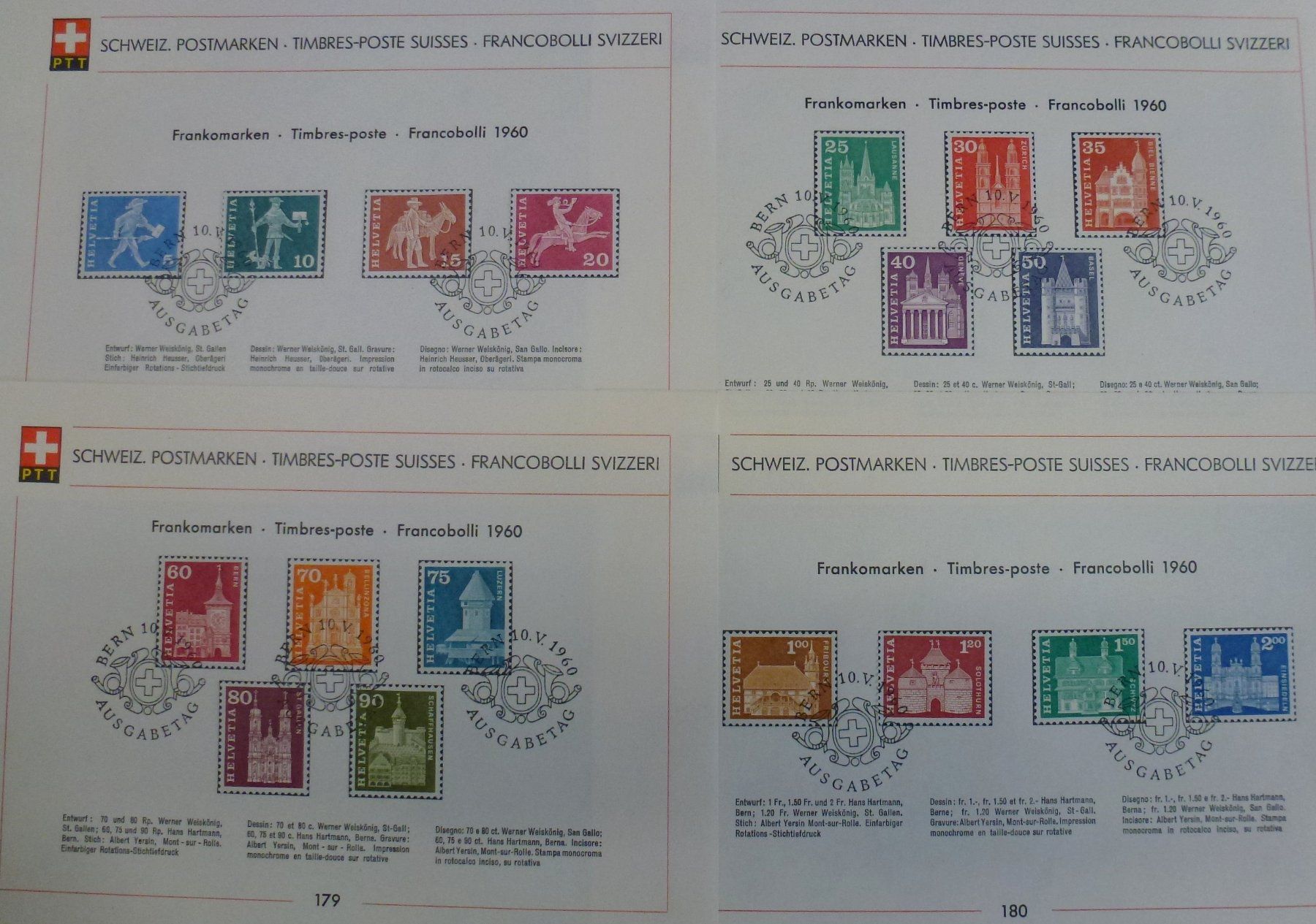 Alle Briefmarken: Sammlung FDC Postgeschichte-Baudenkmäler 1960 – Gebraucht aus Walkringen von Casablanca777 5