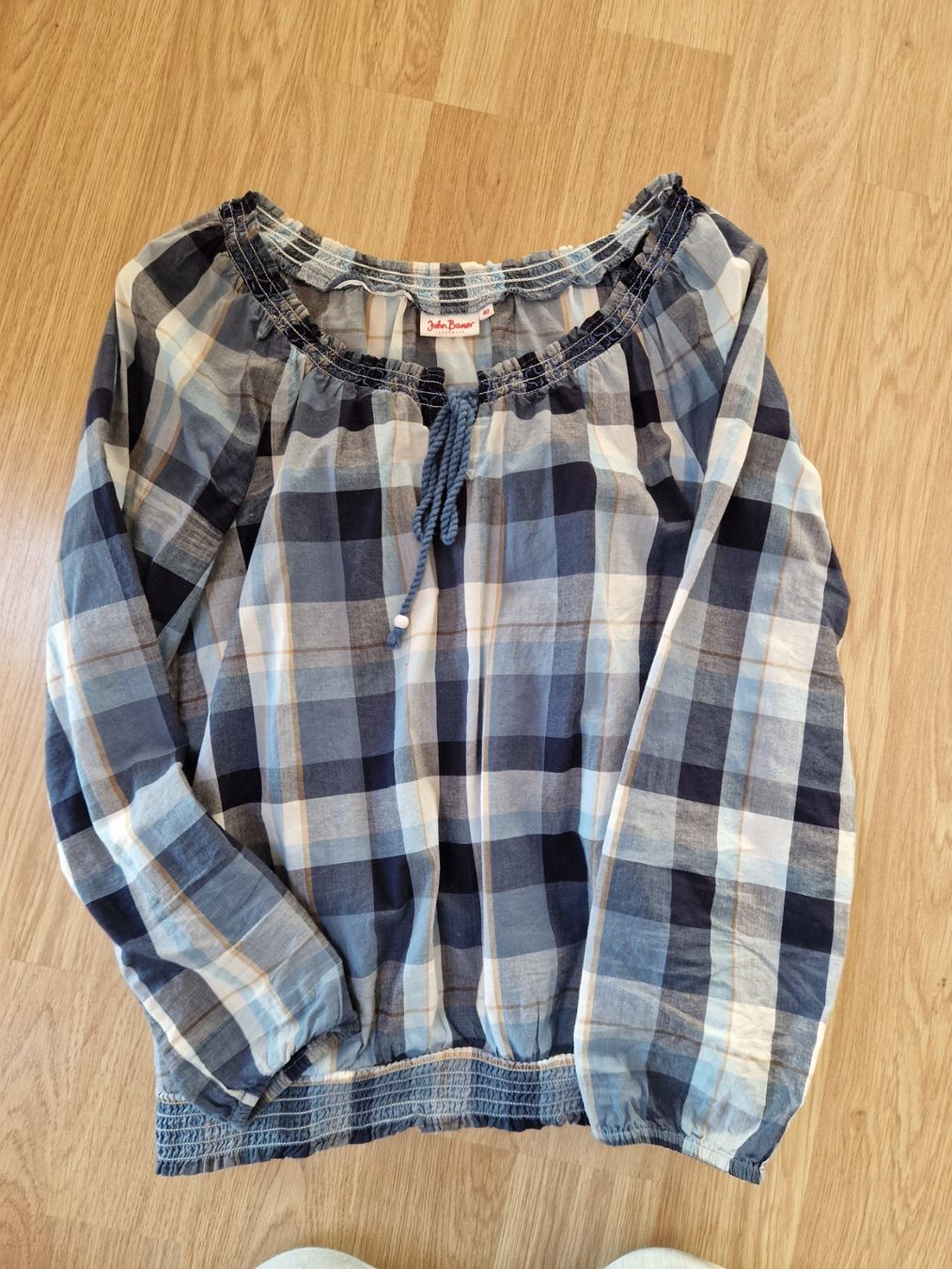 Blusen: Bluse türkis / weiss kariert 40 – Gebraucht aus Giswil von movo08