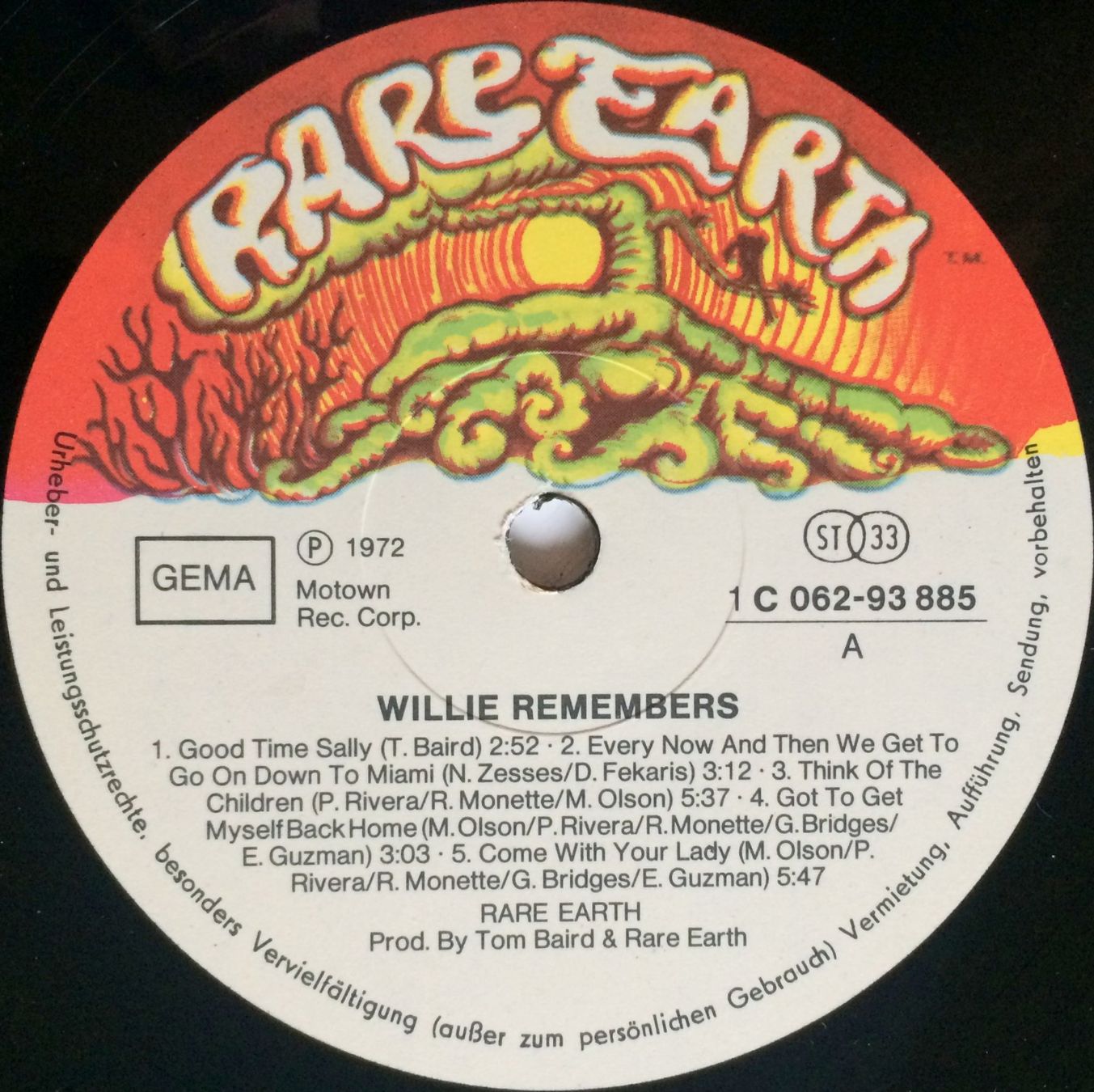 Schallplatten: RARE EARTH - WILLIE REMEMBERS.. – Gebraucht aus Bottens von hotter-than-hell 2