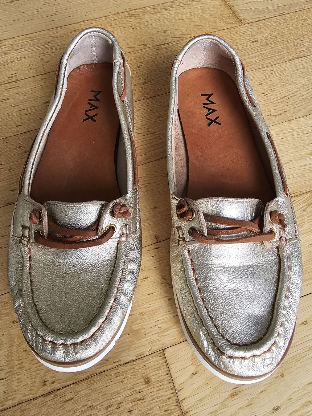 Scarpe da donna: Schuhe / Mokassins MAX Gold Grösse 38 – Nuovo (secondo la descrizione) da Ittigen venduto da Anemone4 4
