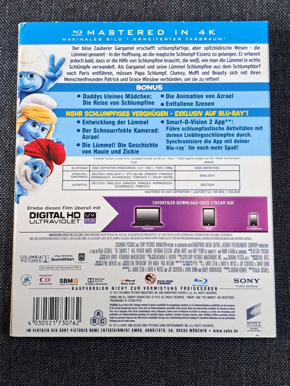 Tutti i DVDs: Blu-ray Die Schlümpfe 2  mit Schuber – Nuovo (secondo la descrizione) da Unterseen venduto da Kanica 1