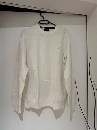Herren Pullover Gant weiss Strukturmuster Grösse M