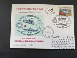 Österreich Salzburger Bahn St. Gil1993 Brief gest. (E1531)