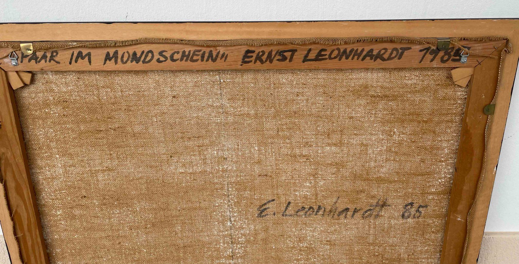 Dipinti: Gemälde, Ernst Leonhardt, "Paar im Mondschein", signiert – Usato da Rizenbach venduto da xtom23 1