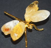 Deko Heilstein L-3034 – Libelle – Citrin Flügel