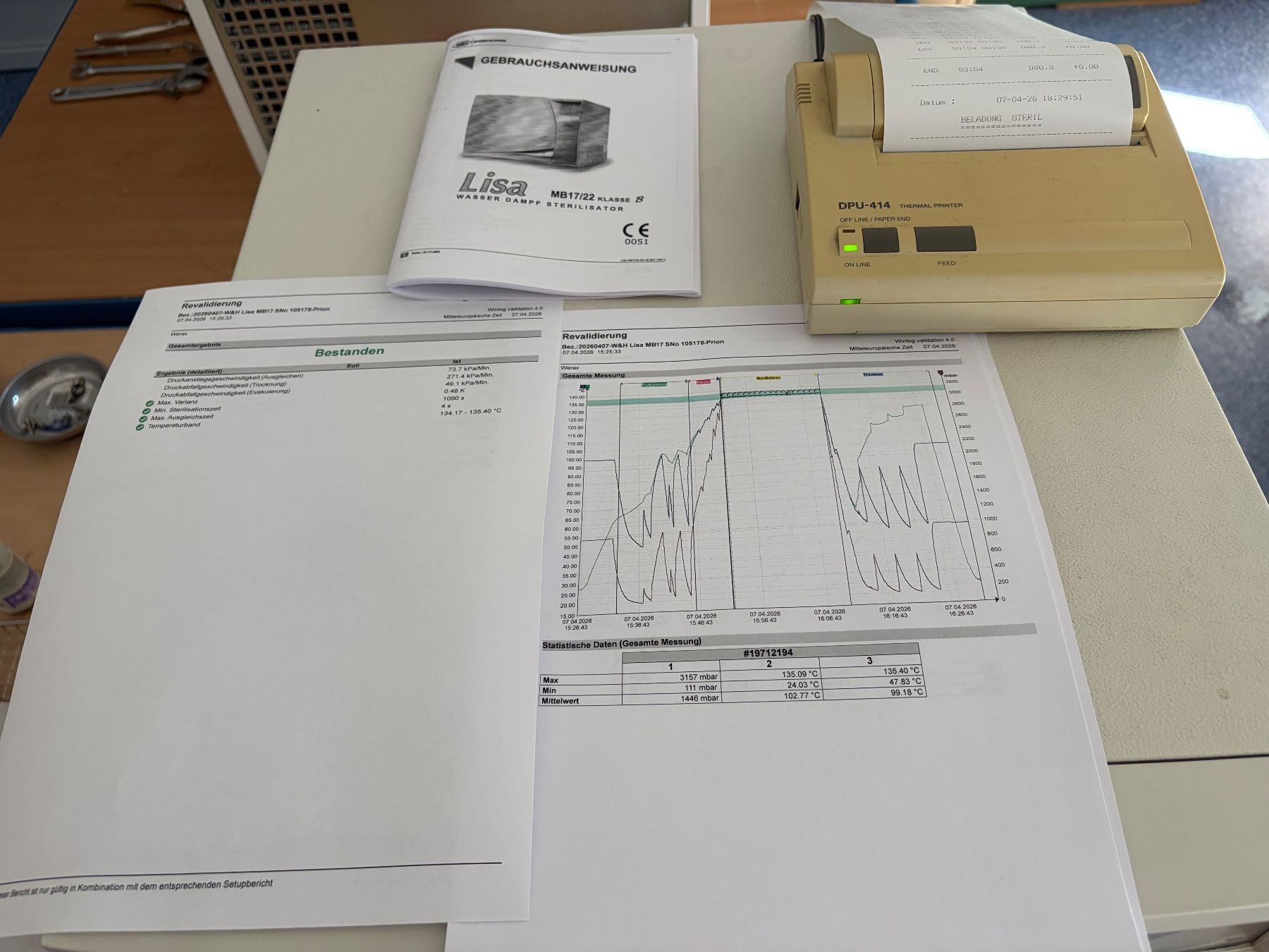 Medizinische Geräte: W&H Lisa Autoklav B Type 17 Liter – Gebraucht aus Glattfelden von Therzog 5