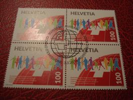 Marke Auslandschweizer-Org.,  2016, FDC + Lose Viererb ET-o