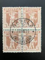 4-er Block Tellknabe (☉Zeitungsamt) / ZNr. 102 / KP: 150.00