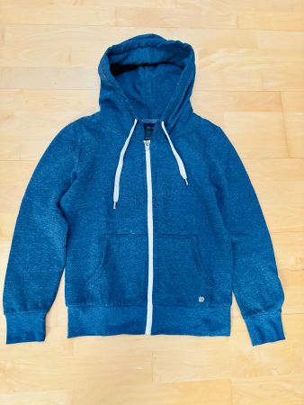 ONLY Damen Kapuzenpullover Hoodie Gr. S - blau meliert