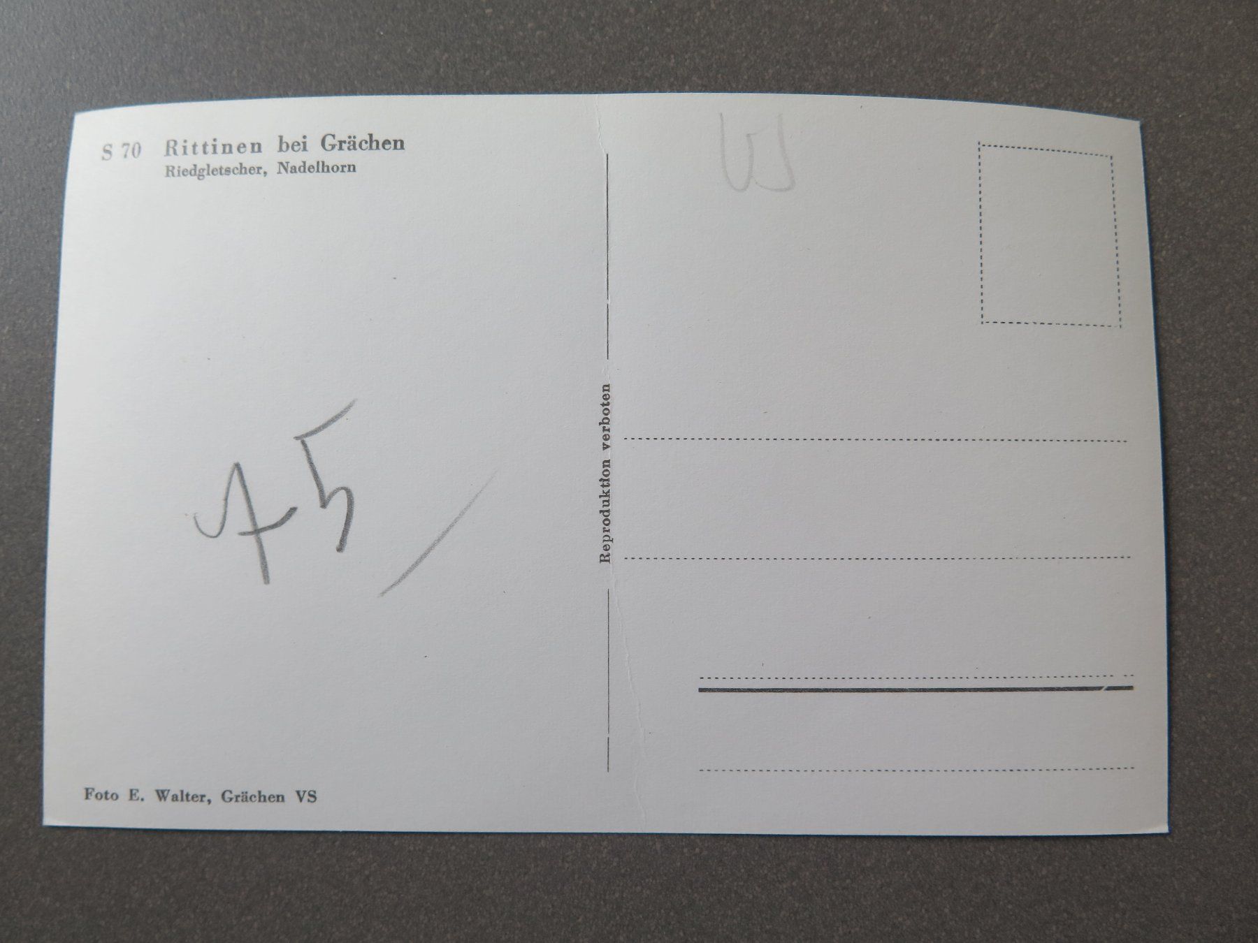 Cartoline postali: GRÄCHEN - RITTINEN BEI GRÄCHEN – Usato da Wittenbach venduto da lipasal 1