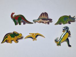 Dinosaurier Pin Set (6 Stück) Vintage