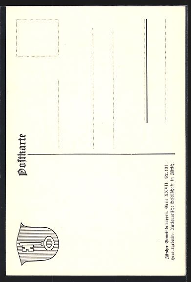 Ansichtskarten: Dinhard, Wappen mit aufrechtem Schlüsse – Gebraucht aus Berlin von bartko-reher 1
