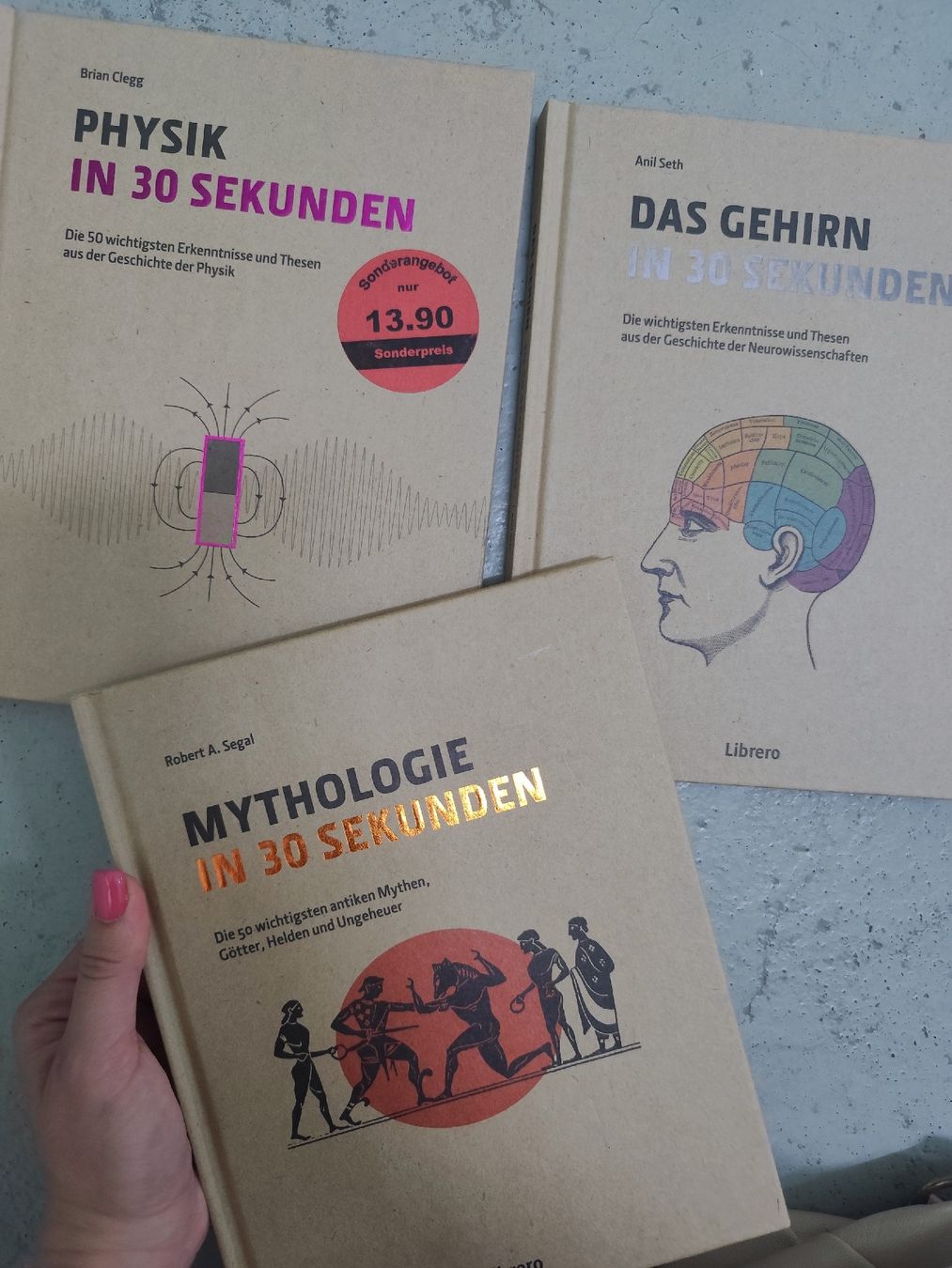 Libri: 3 Books "In 30 Seconds" Physics Mythology Brain Set – Usato da Mägenwil venduto da VintageGirly