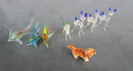 Setzkasten Figuren aus Glas (Fische, Bambi, etc.) 8x