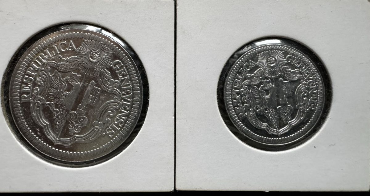 Medaglie: 2 Jeton Genf – Usato da Meilen venduto da coins4sale