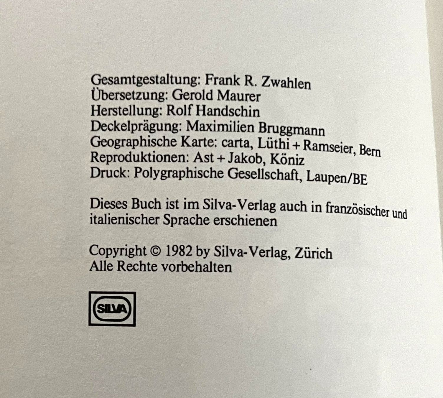 Libri: Silva Verlag, Kanada , 1982 – Usato da Oftringen venduto da Vucki 2