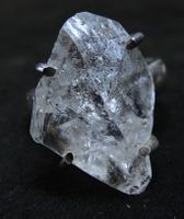 Herkimer Diamant Bergkristall Silber 925 Fingerring Gr. 60