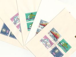SBK 385 - 388 auf PTT-Faltblatt mit ET Hölstein