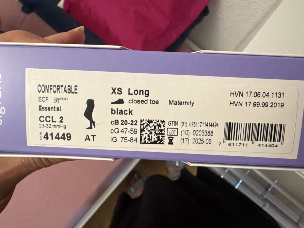 Sigvaris Calze & Collant: Sigvaris Essential Strümpfe CCL 2 XS Long schwarz – Usato da Neerach venduto da bar_t2xd 1