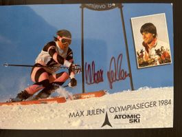 MAX JULEN Olympiasieger Autogrammkarte Winter 1984 Rarität