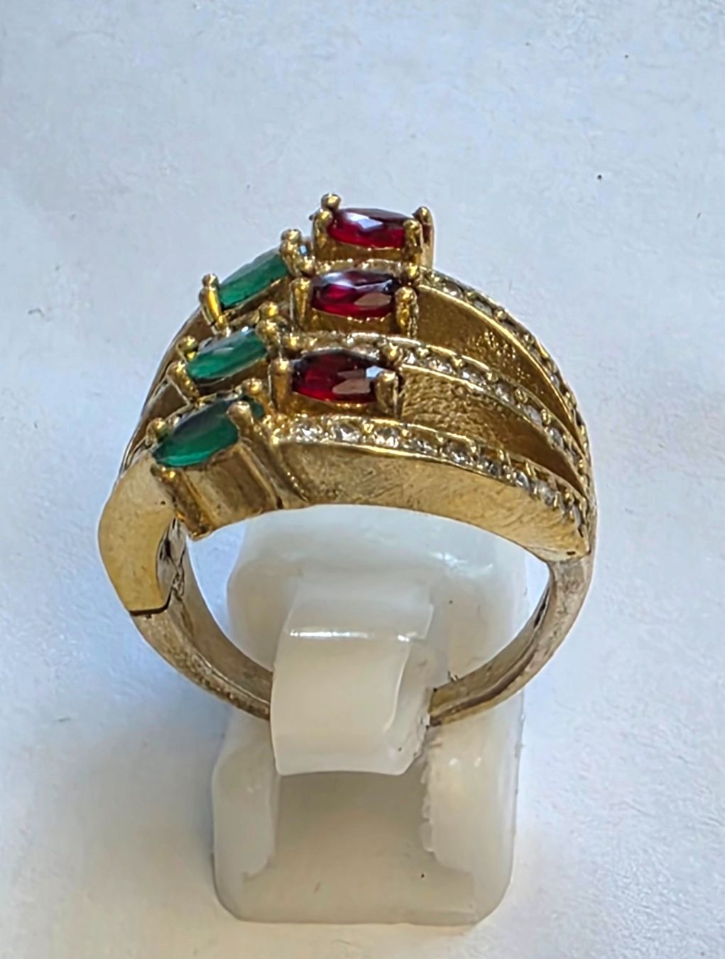 Ringe: Ring mit Granat und Smaragd Steinen 56 – Neu (gemäss Beschreibung) aus Zürich von benedikt12 3