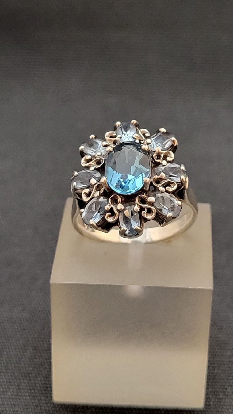 Ringe: Silberring 925 Hellblauen Steinen – Gebraucht aus Basel von spinne02 7