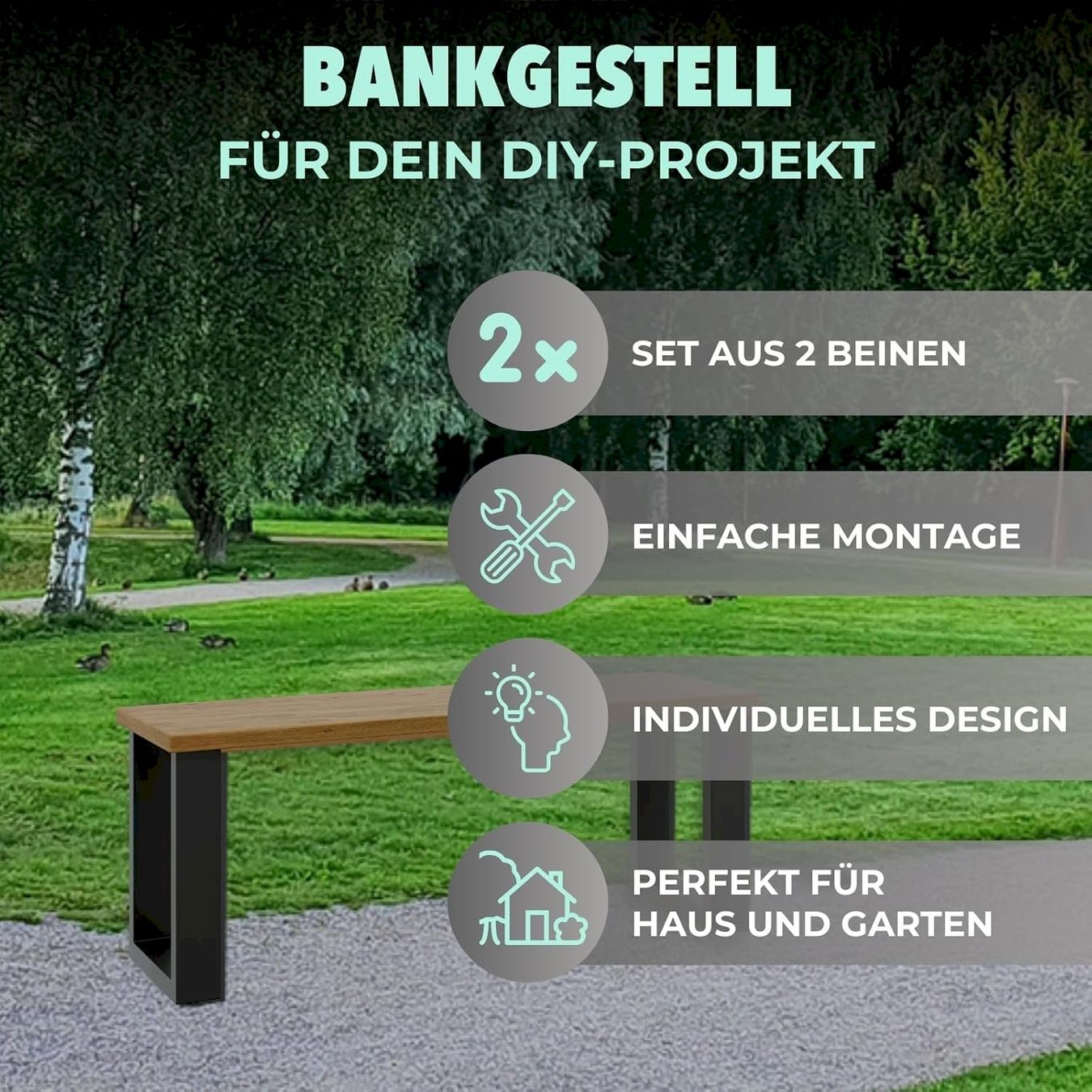 Altri accessori per camping: DIY 2er Set 30x43cm Bankkufen – Nuovo e nell'imballaggio originale da Bottighofen venduto da zaap 1