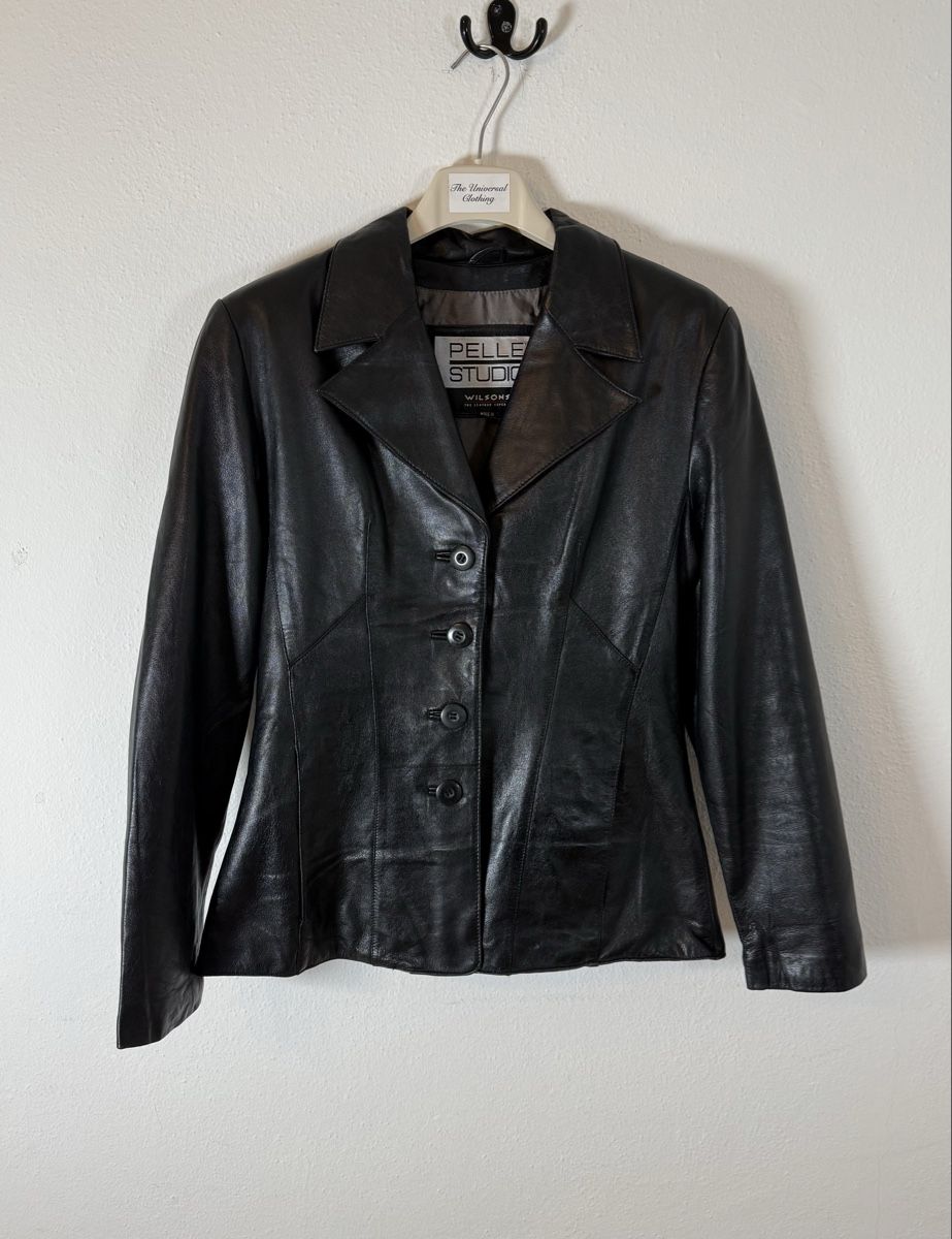 Jacken: Vintage leather jacket blazer – Gebraucht aus Lugano von TheUniversalClothing