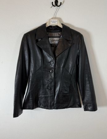 Vintage leather jacket blazer