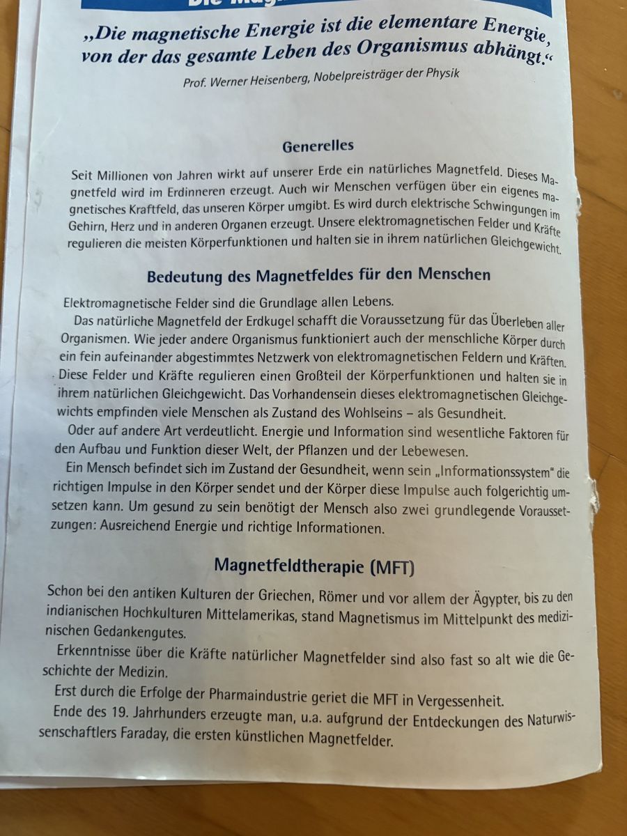 Medizinische Geräte: Magnetfeld Therapie  – Gebraucht aus Freidorf TG von ibipatria 7