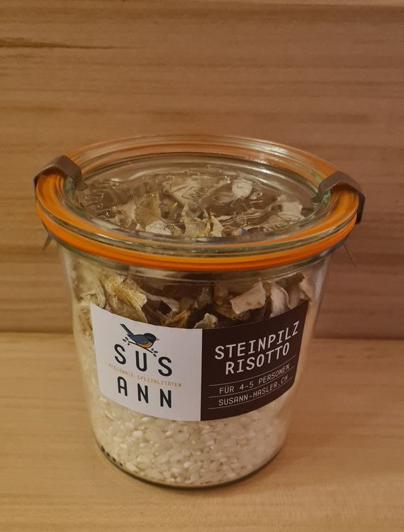 Steinpilz Risotto als Geschenk im tollen Weckglas | Kaufen auf Ricardo