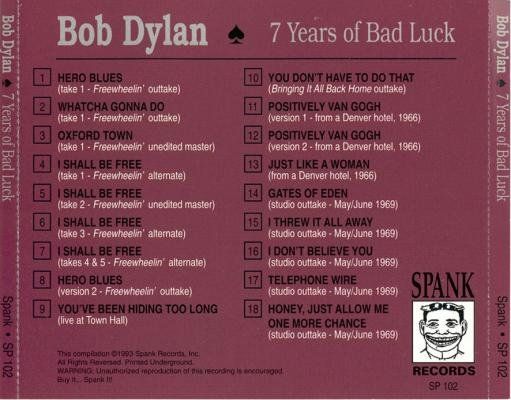 CD: Bob Dylan - 7 Years Of Bad Luck – Usato da Basel venduto da afetz 3