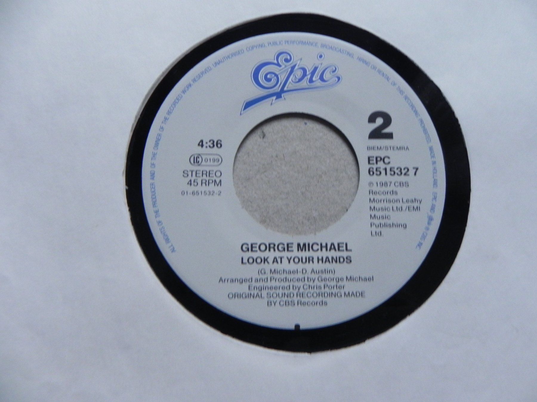 Schallplatten: Single 7 " Engl. Pop Sänger George Michael 1988 One More try – Gebraucht aus Siebnen von krimsie 3
