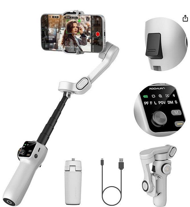 Treppiedi & Teste: AOCHUAN Handheld Gimbal Stabilisator 3-Achsen Smart V8 – Usato da Stäfa venduto da Thomas-21